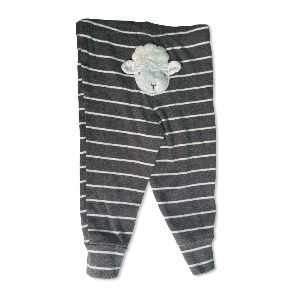 Carters Two Piece Lamb Set Striped Bodysuit + Lamb Applique Legging